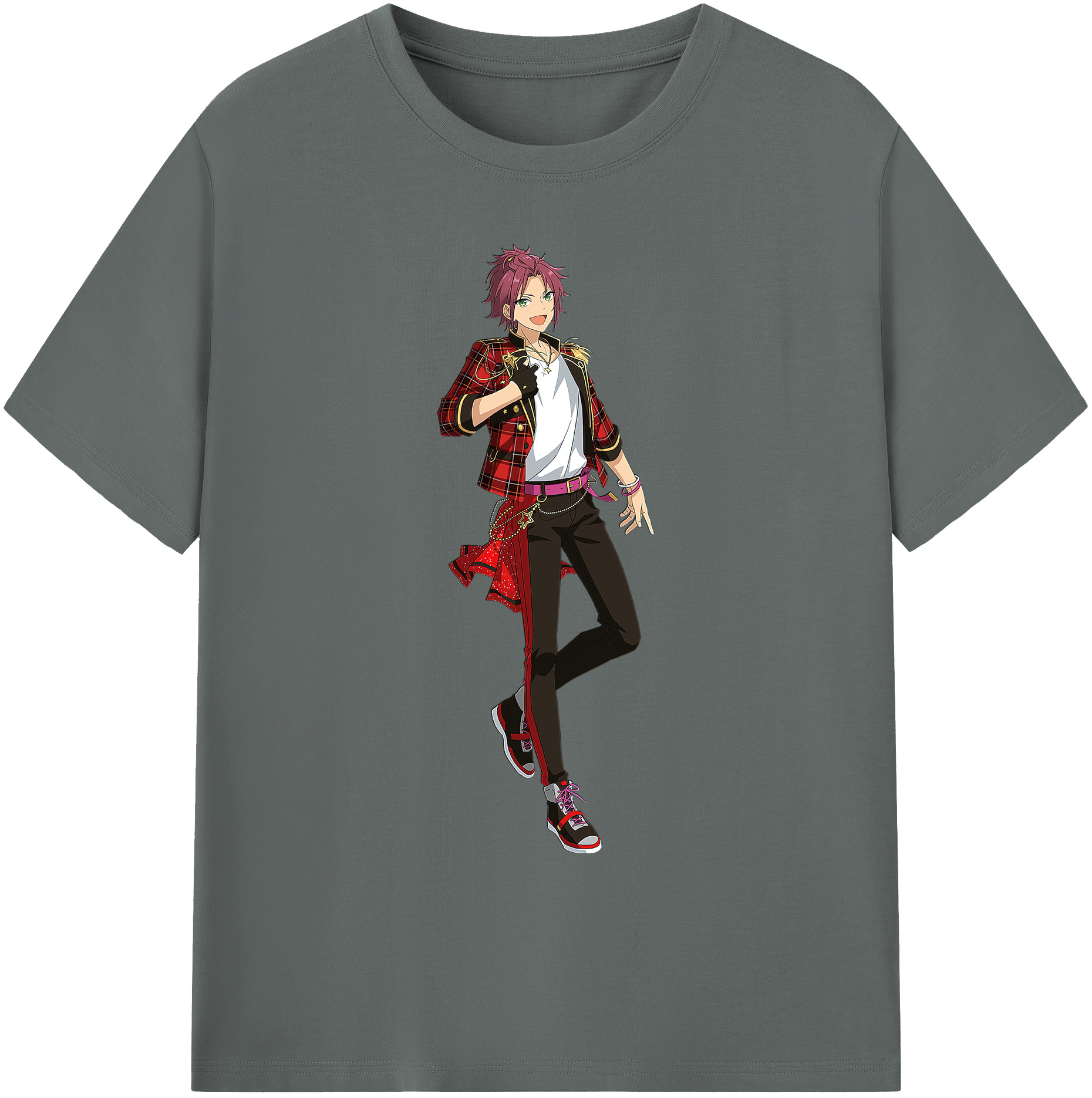 （画像用） あんさんぶるスターズ! Ensemble Stars 綿100％ メンズ半袖Tシャツ｜肌触りやわらか＆通気性